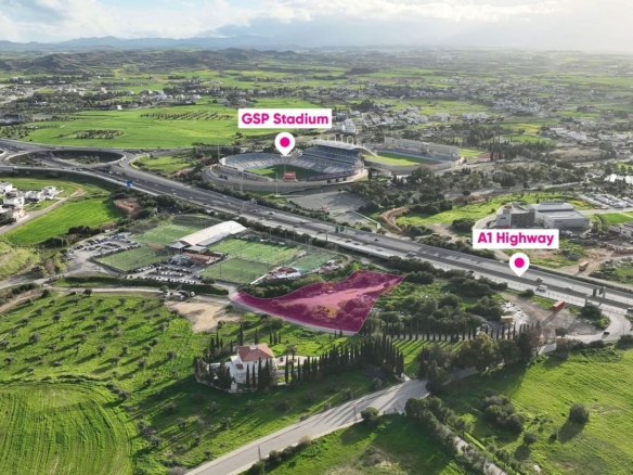 Prime special zone field located in Strovolos, Nicosia, opposite GSP Stadium – id S45996